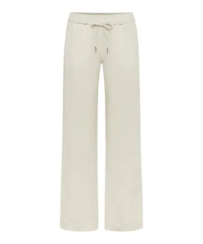 Culotte BRAX "Style FARINA" - Damen Leinenhose, Gr. 42, hellbraun - Stoffhosen aus 100% Leinen mit elastischem Dehnbund für hohen Tragekomfort. Die Palazzohose kombiniert lässigen Style mit atmungsaktiven Eigenschaften – ideal für den Sommer!