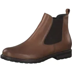Tamaris Damen Chelsea Boot 1-25056-29, Größe 39 EU, Braun - Stylischer Tamaris Chelsea Boot aus hochwertigem Leder mit bequemen Gummizügen. Ideal für Casual- und Business-Looks, bietet er perfekten Tragekomfort und flexible Laufsohle für jeden Tag.