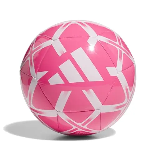 adidas Fussball Starlancer Club rosa 4 - Fußball in Größe 4, aus robustem Polyurethan, ideal für Training und Freizeit. Farblich ansprechend in Solar Pink/White, perfekt für sportliche Aktivitäten!