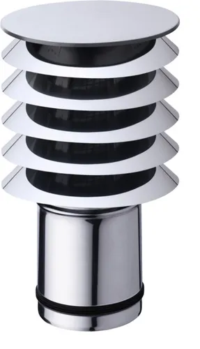 tecalor Lamellenhaube für Außen- und Fortluft, Edelstahl DN 160 - Hochwertige Lamellenhaube aus Edelstahl, ideal für die effektive Ableitung von Luft in Bauprojekten.