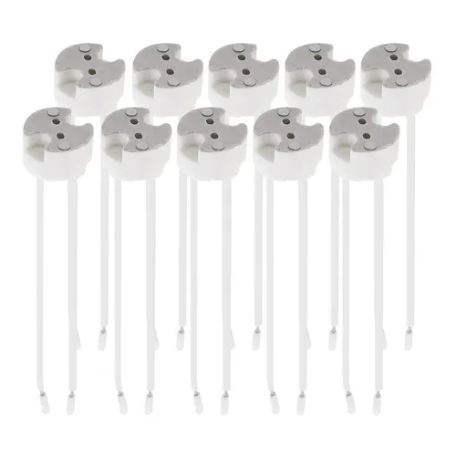 10x GU5.3 Fassung 12V Kabel MR16 Bauform 0,5mm² Kabeldurchmesser Keramik Sockel