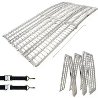 Baumarktplus TRUTZHOLM Auffahrrampe 3-teilig klappbar 305 cm - Transportgeräte & Rampen - Diese robuste, klappbare Alu-Rampe mit 680 kg Traglast ermöglicht sicheres Be- und Entladen von Motorrädern auf Lkw oder Anhänger.