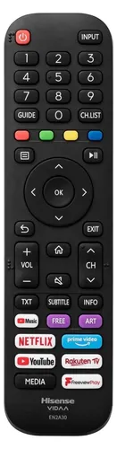 Original Hisense VIDAA Fernbedienung 43A513EEVS | 50A7399F | 65A7500F | 65AE7400F | 75A7100F