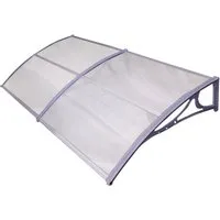 Baumarktplus Haustürvordach 97 x 200 cm - Außenanbau mit hochwertigem Vordach aus Polycarbonat, lichtdurchlässig und UV-resistent, bietet optimalen Schutz vor Witterungseinflüssen und ist einfach zu montieren.