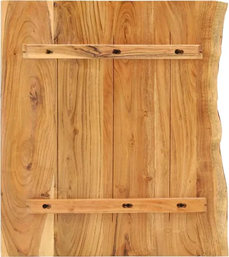 vidaXL Akazienholz Massiv Waschtischplatte 58x52cm - Waschplätze – Hochwertige Massivholz-Waschtischplatte aus Akazienholz mit natürlicher Baumkante, feuchtigkeitsbeständig und ideal für einen rustikalen Look im Bad.