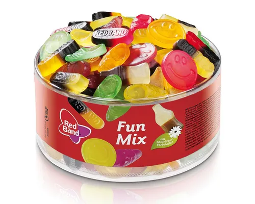 Red Band Süßigkeit, Red Band Fun Mix Mischung Lakritz und Fruchtgummi Sorten 650g