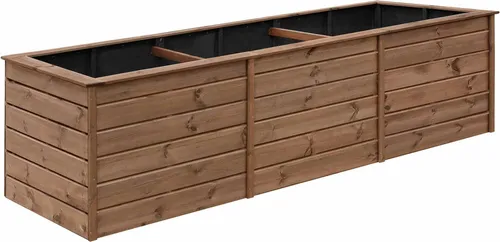 Hochbeet ALMA XXL kdi braun 305x103x80cm - Robustes Hochbeet aus kdi Holz, ideal für Gartenliebhaber und perfekte Höhe für bequemes Gärtnern.