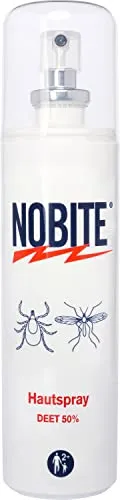 Nobite Hautspray - Insektenschutz für Kinder ab 2 Jahren, bietet zuverlässigen Schutz vor Stechmücken und anderen Insekten mit 50% DEET.