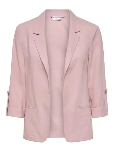 ONLY Female Blazer ONLGOA Leinen Blazer - Stylischer, locker geschnittener Blazer aus 70% Viskose und 30% Leinen. Ideal für lässige und elegante Anlässe, sorgt für ein angenehmes Tragegefühl.