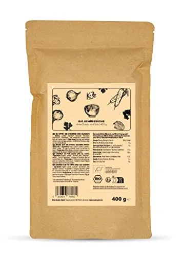 KoRo - Bio Gemüsebrühe ohne Salz 400 g - Würzig - Pulver zur Herstellung von Brühe und Suppen - Ohne Zusatzstoffe und Zuckerzusatz*