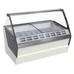 CombiSteel Gastro Speiseeisvitrine 230l - Kühlschrank für Gastronomie mit 230L Kapazität, ideal für die ansprechende Präsentation von Speiseeis. Statische Kühlung mit Lüfter sorgt für optimale Frische.