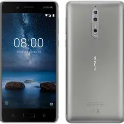 Nokia 8 4G 64GB Dual Sim - Silber - Handy ohne Vertrag mit 5,3 Zoll Display und Dual-Kamera für beeindruckende Fotos. Schnelles Laden dank Quick Charge 3.0 und spritzwassergeschützt (IP54) für mehr Sicherheit.