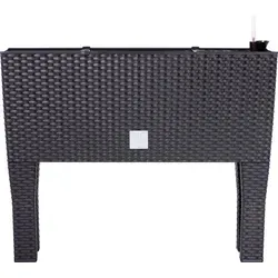Blumentopf Blumenkasten Rato mit Füßen - Rechteckiger Blumenkasten aus Polyrattan mit Selbstbewässerung, ideal für Innen- und Außenbereich, perfekt für Ihre Lieblingspflanzen.