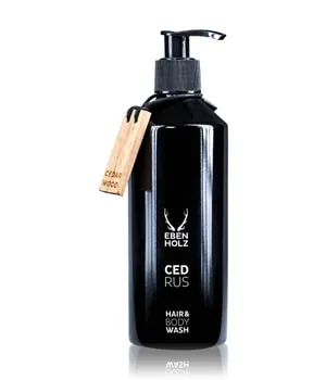 Ebenholz Cedrus Hair & Body Wash 330 ml - 2-in-1 Duschgel und Shampoo - Potenzmittel mit Zedernholzöl, Birkensaft und Wacholderbeeren. Vitalisiert, reinigt sanft und pflegt Haut und Haar nachhaltig.