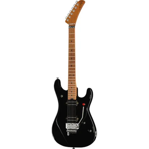 DX Baked Maple Black 5150 E-Gitarre - Strat-Style E-Gitarre mit Linde-Korpus und Baked Maple Neck. Ideal für kreative Riffs und kraftvolle Lead-Sounds. Ausgestattet mit einem Floyd Rose Tremolo für vielseitige Spieltechniken.