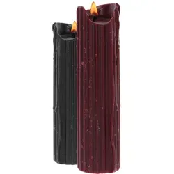 Taboom BDSM-Tropfkerze 2 Stück - Erotik-Massagekerzen - Erlebe sinnliche Momente mit den Taboom BDSM-Tropfkerzen in Schwarz und Weinrot, ideal für aufregende Massagen und besondere Stimmung.