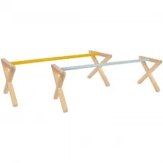 small foot Cavaletti Hindernis-Set für Kinder aus Holz - Flexible Spring-Hürden für Garten und Spiel - Modulares Spielzeug für Pferde-Fans ab 3 Jahren, ideal für Hobby Horsing und Agility-Training, aus leichtem Holz für drinnen und draußen.