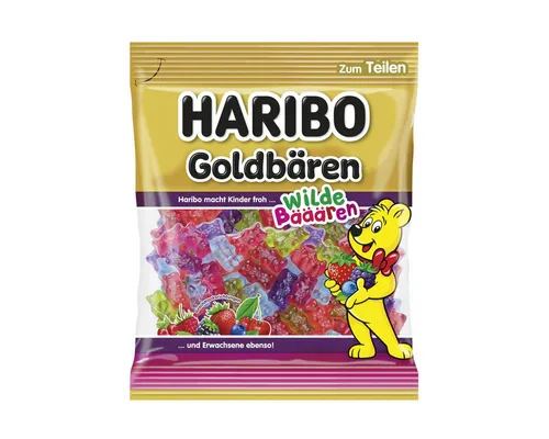 HARIBO Goldbären Wilde Bääären Fruchtgummi 175g - Fruchtgummi mit beerigem Geschmack, ideal für Naschkatzen. Perfekt für unterwegs oder als süße Überraschung bei jedem Anlass.