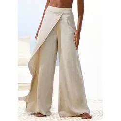 French Connection Loungehose, mit Leinen-Anteil, in weit fließendem Lagenlook beige 52/54
