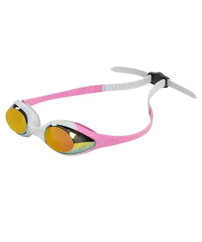 ARENA Spider Junior Mirror Schwimmbrille für Kinder - Schwimmbrille für 6-12 Jahre mit UV-Schutz und Anti-Beschlag-Beschichtung, hypoallergene Silikondichtungen für optimalen Tragekomfort und selbstregulierendem Nasensteg für perfekten Sitz.