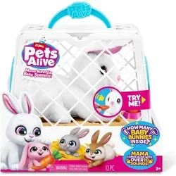 ZURU Pets Alive Interactive Bunny Mama Bunny Surprise - Kuscheltiere mit interaktivem Spielspaß! Entdecke die lebendige Mama Bunny mit über 10 Geräuschen und versteckten Babyhasen für grenzenlosen Spaß.