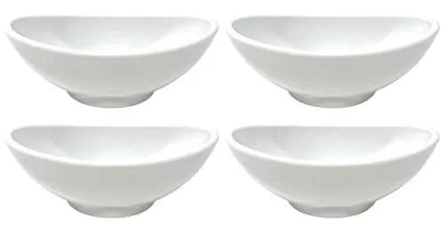 4x Dipschalen Melamin Set Weiß 758 Snackschale Servierschale Klein Mini Saucenschälchen Soja