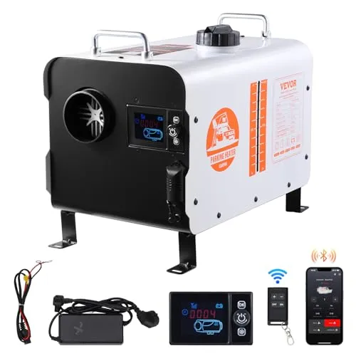 VEVOR Diesel Luftheizung 12V/24V 8kW mit Bluetooth Steuerung - Weitere Gebläse- & Lüfterteile, leistungsstarke 8kW Dieselheizung mit Bluetooth APP Fernbedienung für einfache Steuerung und Installation in Fahrzeugen.