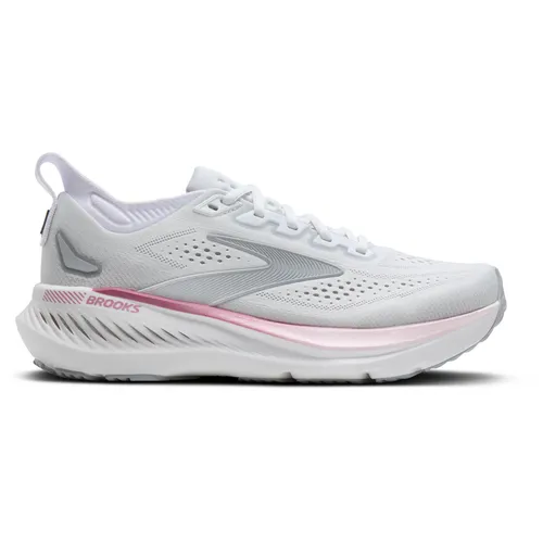 Brooks Glycerin GTS 23 Damen Laufschuhe in White-Harbor Mist-Metallic, Größe 43 - Atmungsaktive Laufschuhe mit innovativer GuideRails-Technologie für einen stabilen Lauf. Ideal für Komfort und Unterstützung bei jedem Schritt.