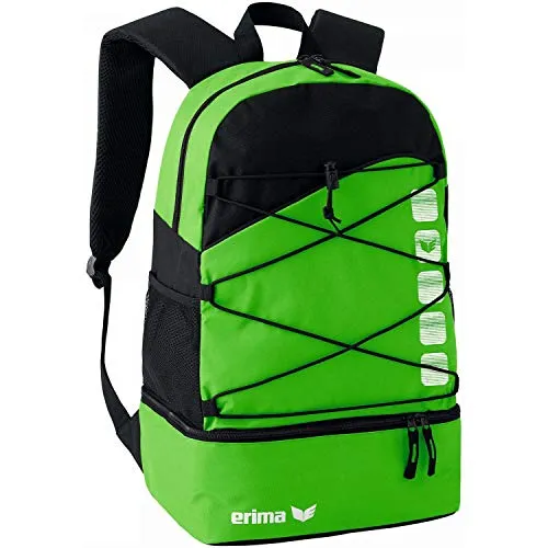 Erima Unisex CLUB 5 Multifunktionsrucksack - Sporttaschen mit praktischem Bodenfach für Schuhe, gepolsterten Schultergurten und seitlichen Mesh-Taschen für Trinkflaschen, ideal für Sport und Freizeit.