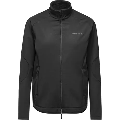 GOREWEAR FERNFLOW Thermo Jacke Damen – Schwarz - Fahrradjacke für Damen, ideal für Trails und Stadtfahrten. Atmungsaktiv und komfortabel durch Bike-spezifischen Schnitt. Aus recyceltem Material mit praktischen Taschen und reflektierenden Details.