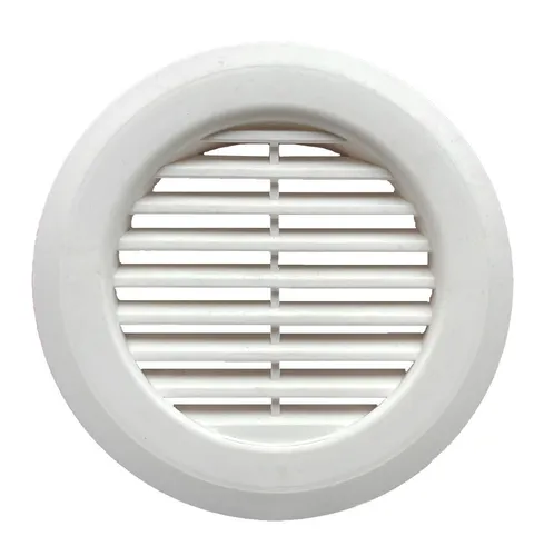 Lüftungsgitter / Abluftgitter Fertiggarage 90 - 125 mm, rund, Flansch, Garage