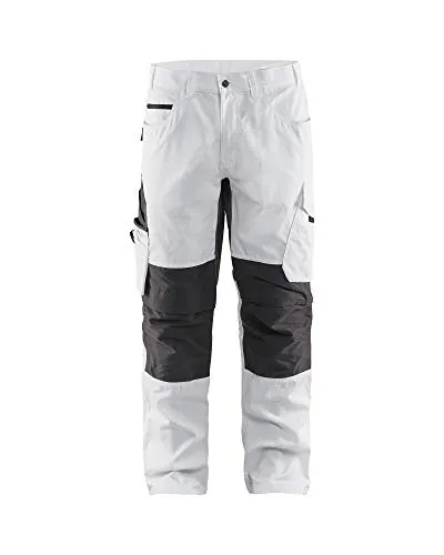 BLÅKLÄDER Malerhose Stretch 109513301098 - Arbeitshosen mit ergonomisch geformten Hosenbeinen und praktischem Kunststoff-Reißverschluss im Schritt für optimalen Komfort bei der Arbeit.