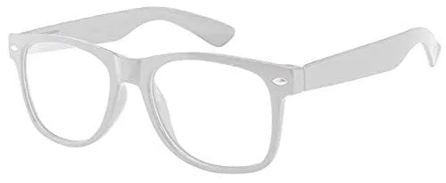 Boolavard Kids Nerd Brille Clear Lens Geek Fake Brillen für Mädchen Jungen Brillen Alter 4-12 (Weiß)