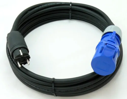 maxgo® CEE Kupplung auf Schuko Adapterkabel 5m - Hochwertiges 5m Adapterkabel für Caravan und Camping, robust und flexibel, ideal für den professionellen Einsatz im Außenbereich.