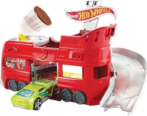 🔥 Hot Wheels FJN39 HW City Starter Kit Burger Dine & Dash Geschenkset 🔥 - Spielzeug-Fahrzeugbahn für Kinder ab 4 Jahren, enthält ein einzigartiges Restaurant-Set mit einem Burger-Truck und aufregenden Funktionen für grenzenlosen Spielspaß!