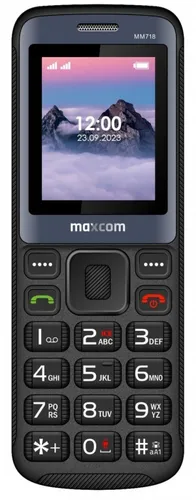 Maxcom MM718 4G Mobile Phone Black - Handy mit LTE für blitzschnelles Internet, elegantes Design in Schwarz und Silber, klare HD-Anrufe und langer Akku für ununterbrochene Nutzung.