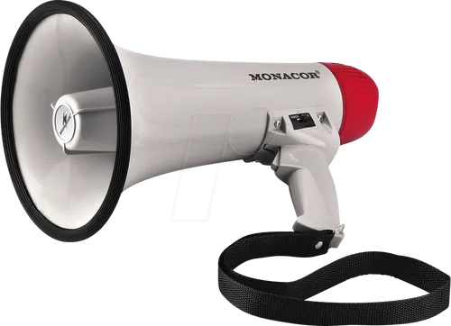 MON TM-11 Megafon - Leistungsstark und Vielseitig - Mikrofone & Megafone mit integriertem Mikrofon, schaltbarer Sirene und Lautstärkeregler für optimale Reichweite und Einsatzmöglichkeiten.