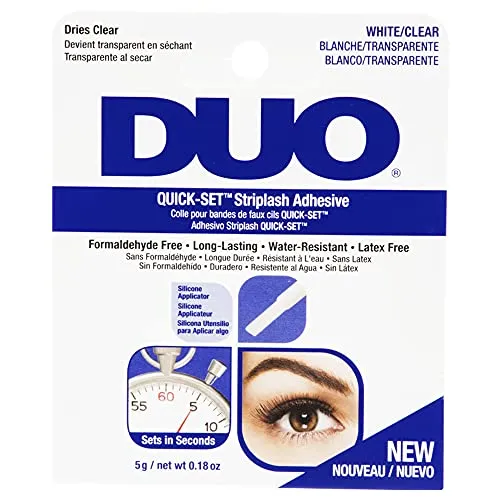 ARDELL DUO Quickset Adhesive Clear, Wimpernkleber für künstliche Wimpern, das Original für perfekte Lashes (durchsichtig),5g ( 1er Pack)
