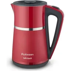 El. ROHNSON R-7524 Safe Touch Krug - Wasserkocher aus Edelstahl mit 1,7 l Volumen und 2200 W Leistung, bietet Sicherheit durch Doppelmantel und Überhitzungsschutz, ideal für schnelles und sicheres Erhitzen von Wasser.