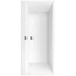 Villeroy & Boch Squaro Edge 12 Rechteck-Badewanne - Elegante Einbau-Badewanne für 2 Personen aus Quaryl®, mit Antirutschklasse A und verstellbarem Fußgestell – ideal für entspannende Wellnessmomente.