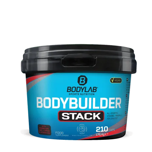Bodylab24 Bodybuilder Stack 210 Kapseln - Multivitaminpräparate & Mineralien - All-in-One Supplement mit umfangreichem Mikronährstoff-Mix, speziell für intensiv trainierende Sportler entwickelt.