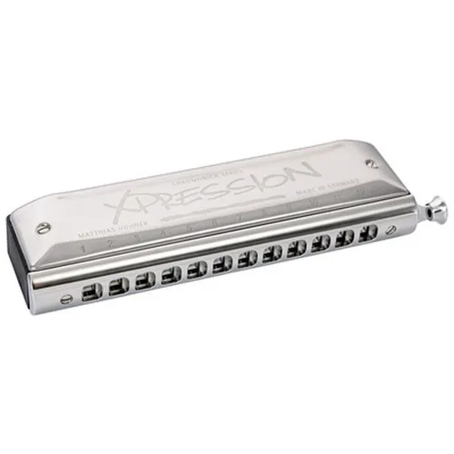 HOHNER Mundharmonika XPRESSION 48 in C - Mundharmonika mit 48 Stimmzungen, ergonomischem Edelstahl-Design und herausragendem Spielkomfort. Ideal für Musiker, die höchste Qualität und Langlebigkeit suchen.
