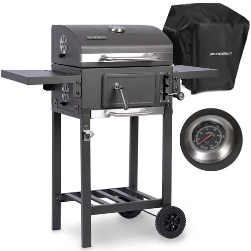 Berdsen BD-892 Holzkohlegrill mit Abdeckung – Schwarz - Der elegante Holzkohlegrill Berdsen BD-892 in Schwarz ist ideal für Gartenpartys und Camping. Mit robustem Aufbau, praktischem Deckel und integriertem Thermometer sorgt er für perfekte Grillergebnisse und unvergessliche Momente.