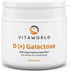 Vita World D (+) Galactose Pulver 500 g - Nahrungsergänzungsmittel für eine gesunde Verdauung, ideal für Unisex und enthält 500 g reines Galactose Pulver.