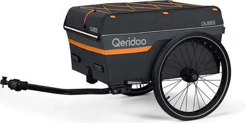 Qeridoo Fahrradanhänger Qubee Grey - flexibler 130 Liter Stauraum, ideal für Familienausflüge und Einkäufe