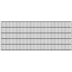 Doppelstabmatte Element 2,5 m - Gittermatte Zaunelement in Anthrazitgrau, robust und ideal für dekorative Zäune