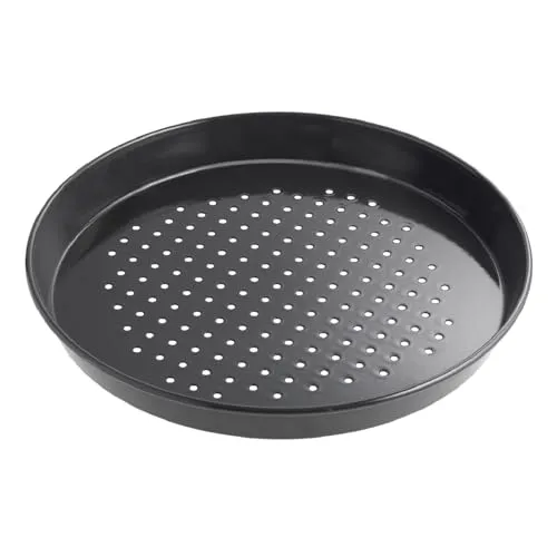 Betty Bossi Backblech Knusper Profi - Rundes Stahlblech für perfekte Pizzas - Küchenhelfer mit Speziallochung für knusprige Böden, Ø30cm, schnitt- und kratzfeste Oberfläche, spülmaschinengeeignet.