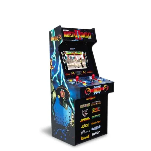 Arcade1Up MORTAL KOMBAT II Classic SE (Slim Edition) - Konsolen im Retro-Gaming-Stil, super schlank und leicht mit nur 25 kg, ideal für 2 Spieler, inklusive 13 klassischer Spiele und Wi-Fi für Online-Ranglisten.