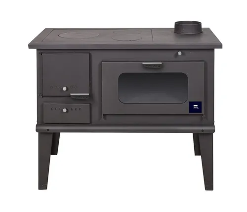 moeby24 Kaminofen Küchenofen - Gusseisen Holzherd 7,9 kW - Kaminöfen - Vielseitiger Küchenofen mit Back- und Kochfunktion, aus robustem Gusseisen, ideal für effizientes Heizen und Kochen, Energieeffizienzklasse A+
