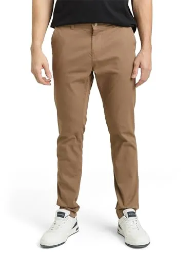 TOM TAILOR Chinohose Stretch Beige 40 - Moderne Chinohose in Caribou Beige, ideal für lässige Outfits. Der Stretchanteil sorgt für optimalen Tragekomfort und Bewegungsfreiheit.
